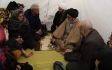 امام جمعه تبریز در چادر زلزله‌زدگان خوی/ دیدار چهره به چهره آل هاشم با مردم + تصاویر