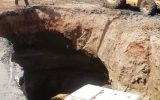 نشست زمین در تبریز بر اثر حفاری مترو و خسارت به شبکه فاضلاب