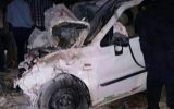 واژگونی سمند در محور اهر- هریس با ۴ فوتی