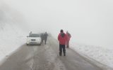 امدادرسانی به ۱۲۰۰ مسافر گرفتار در برف و کولاک جاده اهر – تبریز