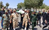 تشییع پیکر پدر شهید کریمی در مراغه