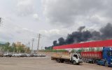 آتش‌سوزی در کارخانه چسب در محدوده صوفیان