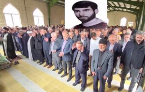 تشییع پیکر مادر شهید «سید محمود موسوی» در هریس آذربایجان شرقی